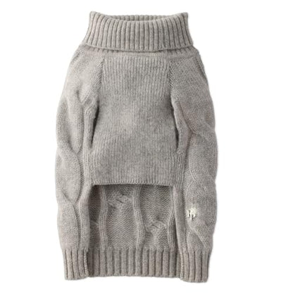 Clark – The Chunky 100% Cashmere Cable Sweater Vest Pet Pullover for Small, Medium and Large Dogs, Cashmere Mist, X-Small - color: Cashmere Mist, size: X-Small (5-12 lbs)