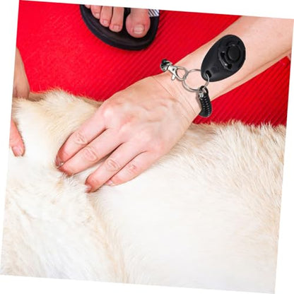 LIOOBO 2pcs Dog Training Clicker with Wrist Strap Portable Pet Behavior Training Tool for All Breeds Loud Sound Clickers for Dog