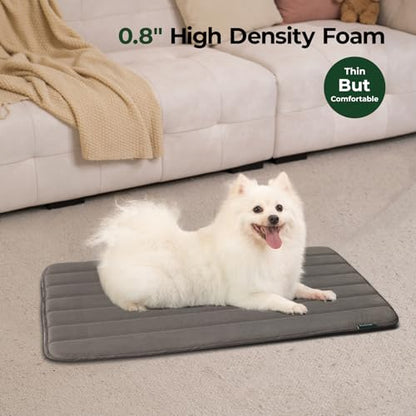 BALANCE Dog Crate Pad, Dog Foam Crate Mat Kennel Pad, Washable Water-Resistant Pet Bed Flat Dogs Cage Mat for Large Dogs - color: Brown, size: 36.0"L x 23.0"W x 0.8"Th