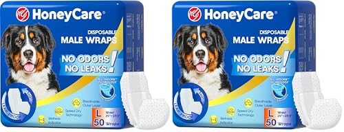 All-Absorb Male Dog Wrap, Large | 50 Count | Pack of 2 - size: Large( 50 Count)( Pack of 2)