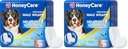All-Absorb Male Dog Wrap, Large | 50 Count | Pack of 2 - size: Large( 50 Count)( Pack of 2)