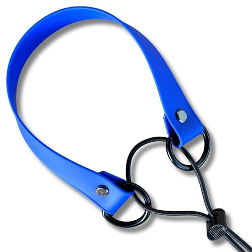 Waterproof E-Collar Replacement Strap Dog Collar for Invisible Fence/ecollar - Easy On Bungee (1" Wide, Blue) - color: Blue, size: 1" Wide