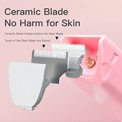 Replaceable Charging Cable&Standard Size Ceramic Blade Set,Pet Dog Hair Clipper Cat Trimmer Used Blade - color: Charger Cable+standard Blade