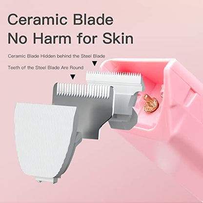 Replaceable Charging Cable&Standard Size Ceramic Blade Set,Pet Dog Hair Clipper Cat Trimmer Used Blade - color: Charger Cable+standard Blade