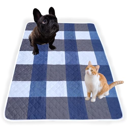 Washable Pee Pads for Dogs with 4-Layer Integrated Waterproof Design, Reusable Super Absorbent Non-Slip Puppy Pads for Crate Training, Home Floor Protection , 40''×60'' - size: 40"×60“