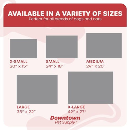 Downtown Pet Supply - Comfort Dog Crate Mat - Soft Fleece Nap Mat - Easy Maintenance, Machine Washable - Charcoal/Silver - 24 in x 18 in - Small Pet Bed - color: Charcoal/Silver, size: Small
