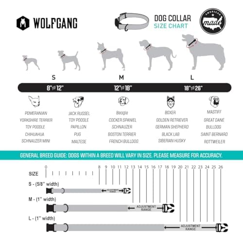 Wolfgang Heavy Duty, Adjustable Dog Collar with Quick Release Nylon Buckle for Walking & Training, BrookTrout Print, Large - color: BrookTrout Print, size: Large (1 Inch x 18-26 Inch)