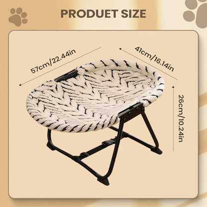 Raised Dog Bed,Portable Breathable Non Slip Cot Hammock,Foldable 22.44 x 16.14 x 10.23Inch Dog Bed Raised Cot | for Pets Cats Kitten Puppy Sleep Rest Camping Travel - color: B