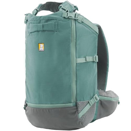Ruffwear, Hitch Hiker Dog Backpack Carrier, Hands-Free Dog Carrier Backpack with Breathable Mesh, EVA Foam Padding, Durable Polyester, Lightweight Design for Small Dogs, River Rock Green, Small - color: River Rock Green, size: Small