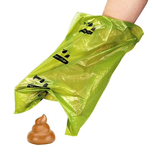ECO-CLEAN Dog Poop Bags, 24 Rolls/360 Bags with Dispenser, Dog Waste Bags, Unscented, Leak-Proof, Easy Tear-Off - color: Green