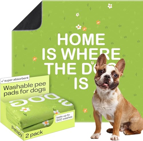 PetSpy Washable Pee Pads for Dogs - Waterproof Reusable Puppy Pads No-Slip Surface - Stylish Dog Potty Training Pads Protect Against Leakage (Grass, 1 Pack - 72" x 72") - color: Grass, size: 72 x 72 Inch (Pack of 1)