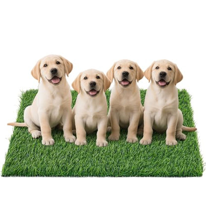 Artificial Grass Pad for Dogs Potty: 43.7x27.5 Inches Fake Grass for Dogs Puppy Potty Training to Pee and Poop on Balcony, Backyard, Patio, Apartment - Protect Floor and Furnitures, 2X Faster Drainage - size: XXL-43.7"x27.5"