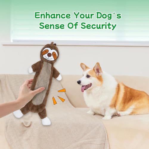 Crinkle Squeaky Dog Toys for Aggressive Chewers, Less Stuffed Dog Toy to Keep Them Busy, Plush Interactive Pet Toys for Dogs, Tough Chew Toys for Small Medium Large Dogs - color: Rabbit