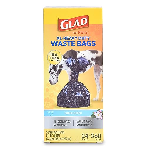 Glad Extra Large, Heavy Duty Scented Dog Waste Bags Value Pack - 360 Count - size: 360 Count (Pack of 1)