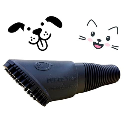 Buff Brite Fur Remover PRO II (2.0) with Fang Adapter - Dog and Cat Grooming Tool, Vacuum Attachment for Pet Hair Removal - style: Fang & Fur-EEL PRO II (v2.0) Attachment