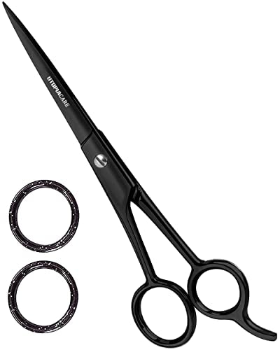 Utopia Care Hair Cutting and Hairdressing Scissors 6.5 Inch, Premium Stainless Steel shears with smooth Razor & Sharp Edge Blades, for Salons, Professional Barbers, Black - color: Black, size: 6.5 Inch (Pack of 1)