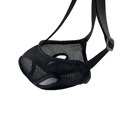 Dog Muzzle – Mesh Soft Muzzle for Small Medium Large Sized Dogs, Adjustable for No Bark, Scavenging, Licking & Chewing, Prevent Biting, Black (XL) - size: XL