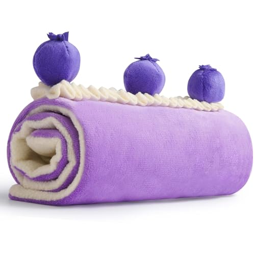 Nocciola Dog Snuffle Toy, Blueberry Cake Snuffle Mat for Puppies Puzzle Puppy Toy with Crinkle, Hide and Seek Interactive Enrichment Toys for Small Medium Dogs, Dog Gift Birthday Cake Toy
