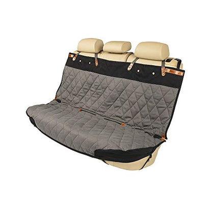 PetSafe Happy Ride Quilted Dog Car Seat Cover – Waterproof & Durable – Machine Washable – Fits Most Cars, Trucks & SUVs – Backseat Protection for Scratches & Dog Hair - Bench, Grey - color: Grey, size: Standard, style: Bench