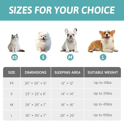 Small Dog Bed with Hooded Blanket, Round Fluffy Anti-Anxiety Pet Bed for Small Dogs & Medium Dogs, Cozy Donut Cuddler with Machine Washable Faux Fur & Anti-Slip Bottom(26"×26"×7",Cream) - color: Cream, size: 26"×26"×7"