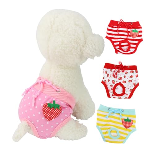 TOYANDONA Pet Safety Pants Washable Dog Sanitary Physiological Pants Comfortable Reusable Female Dog Diapers for Heat Period and Incontinence Protection