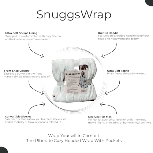 E&S Pets Sherpa Wearable Blanket Hoodie for Women – Soft Fleece Snuggs Wrap – 32 Dog & Cat Breeds – Warm Pet Lover Gifts - color: Australian Shepherd