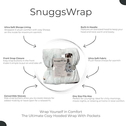 E&S Pets Sherpa Wearable Blanket Hoodie for Women – Soft Fleece Snuggs Wrap – 32 Dog & Cat Breeds – Warm Pet Lover Gifts - color: Australian Shepherd