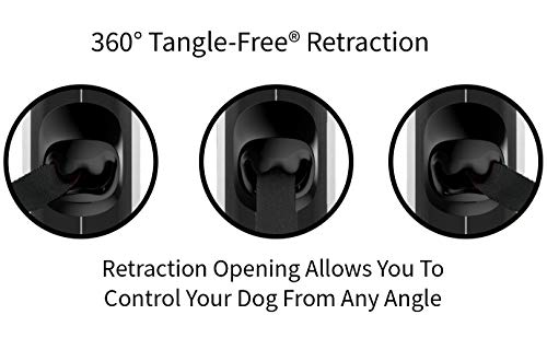 TUG 360° Tangle-Free Retractable Dog Leash with Anti-Slip Handle | 16 ft Strong Nylon Tape | One-Handed Brake, Pause, Lock (Small, Blue) - color: Blue, size: Small