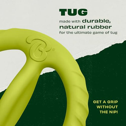 Benebone Natural Rubber Tug Interactive Dog Toy, Natural Rubber, Flat - size: 1 Pack, style: Flat Tug