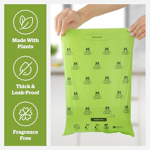Pogi's Compostable Poop Bags – Leak-Proof, Extra-Large, Made with Plants – 9 Rolls (135 Bags) - size: 1 Count (Pack of 135)