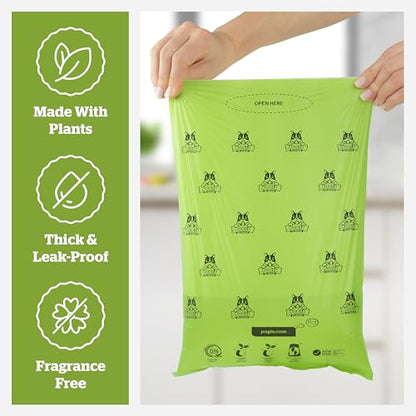 Pogi's Compostable Poop Bags – Leak-Proof, Extra-Large, Made with Plants – 9 Rolls (135 Bags) - size: 1 Count (Pack of 135)