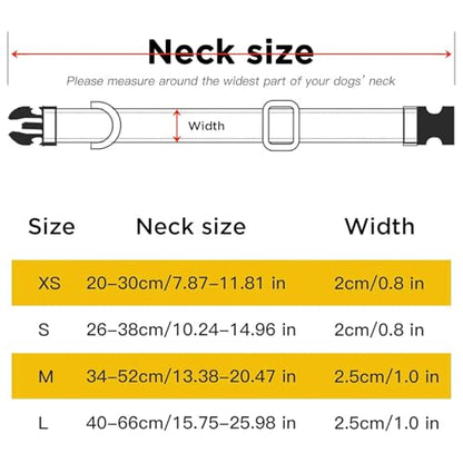 HEELE Dog Collar, Reflective Dog Collar, Soft Neoprene Padded Breathable Nylon Pet Collar Adjustable for Small Dogs, Light Khaki, S(10.23-14.96") - color: Light Khaki, size: Small (10.23-14.96")