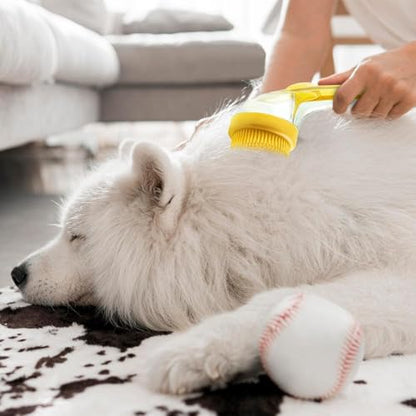 2026 New Dog Bath Brush Soft Silicone Bristle for Bathing Pets Grooming Massage BrushPet Bath Brush with Shampoo Dispenser, (blue-b) - color: blue-b