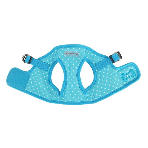 Puppia Dotty Step-in Vest Dog Harness No Pull No Choke Easy Wear Training Walking for Small Dog, Small, Sky Blue - color: Sky Blue, size: Small