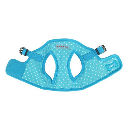 Puppia Dotty Step-in Vest Dog Harness No Pull No Choke Easy Wear Training Walking for Small Dog, Small, Sky Blue - color: Sky Blue, size: Small