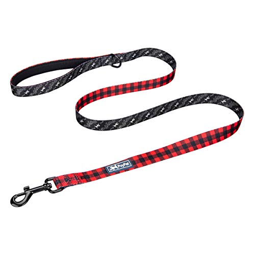 PoyPet 5 Feet Dog Leash with Padded Handle for Small Medium and Large Dogs(Checkered Red) - color: Checkered Red - 1 Handle