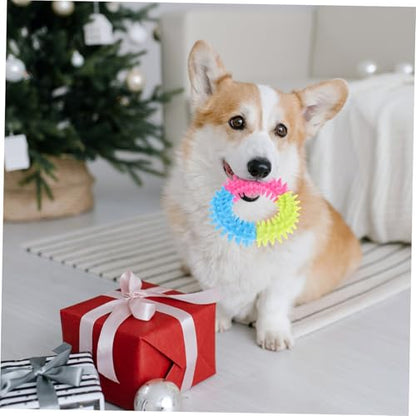 BESPORTBLE Chew Toy for Dogs 3pcs Dog Ring Toys Teething Ring Water Resistant Easy to Clean