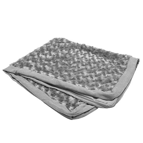 Furhaven Replacement Dog Bed Cover Ultra Plush Faux Fur & Suede Mattress, Machine Washable - Gray, Jumbo Plus (XX-Large) - color: Gray, size: Jumbo Plus (XX-Large) (Pack of 1)
