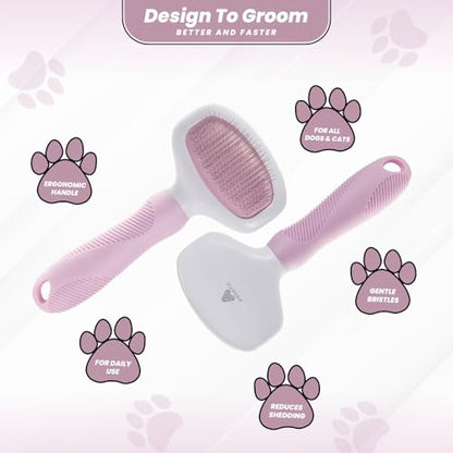 Small Slicker Brush for Grooming - Slicker Brush for Dogs and Cats can act as Deshedding Pet Tool for Healthy Coat Maintenance and Suitable for Short and long Haired Dogs - size: Small Poodle