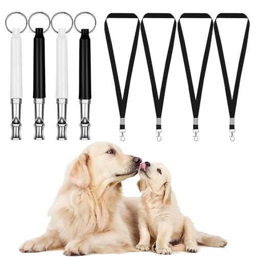 2 Pack Dog Whistle, Dog Whistle to Stop Barking Neighbors Dog, Adjustable Ultrasonic Silent Dog Whistle, Professional Recall Dog Training Whistles with Lanyard (2)