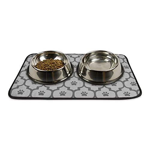 Bone Dry Machine Washable, Ultra Absorbent Pet Mat, 12x18, Gray Lattice - color: Gray Lattice, size: 12"L x 18"W