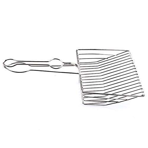 Cat Litter Scoop, Durable Metal Pet Kitty Kitten Sifter Heavy Duty with Long Handle Pet Kitty Dog Pooper Scooper, Easily Clean Litter Box
