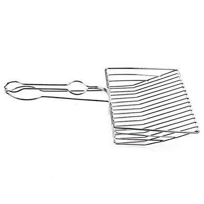 Cat Litter Scoop, Durable Metal Pet Kitty Kitten Sifter Heavy Duty with Long Handle Pet Kitty Dog Pooper Scooper, Easily Clean Litter Box