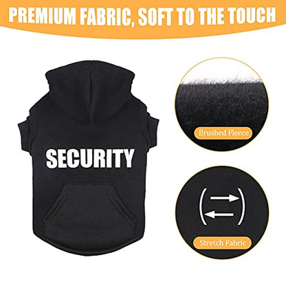 Security Dog Sweater Soft Brushed Fleece Clothes Hoodie Sweatshirt with Pocket Dog Sweaters for Large Dogs(XL) - size: X-Large
