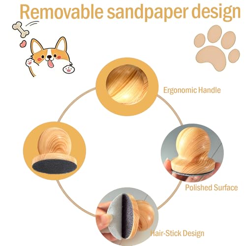 Dog Nail File with 15Pcs Replaceable Filing Discs – Dog Nail Scratch Board for Safe & Easy Nail Trimming, Gentle Sanding Board for Smooth & Healthy Nails for Dogs & Cats at Home