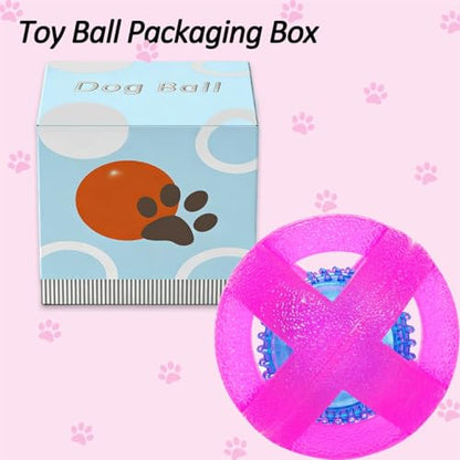 Indestructible Dog Balls 3.5 Inch Tough Chew Toys for Aggressive Chewers | Durable Pink Rubber Treat Dispensing Puzzle Dog Ball, Interactive Dual-Use Toy for Chewing, Feeding & Puppy Teething Relief - color: Pink