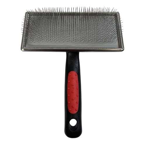 Ryan's Pet Supplies Paw Brothers Flat Slicker Brush for Dogs, Dog Brush for Long Haired Dogs, Professional Grade, Coated Tips, Gentle on Skin, Maximum Coverage, Extra Large - size: Extra Large
