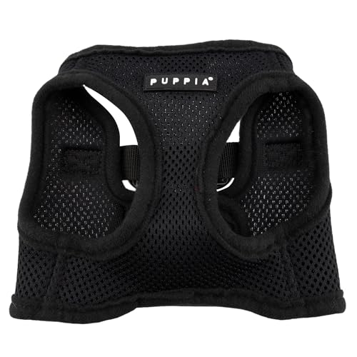 Puppia Soft Vest Dog Harness - Black - Medium - color: Black, size: Medium