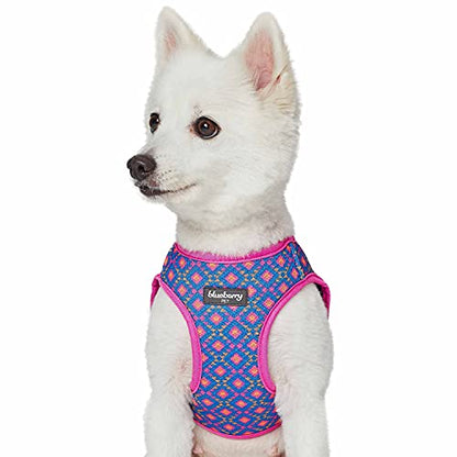 Blueberry Pet Southwestern Tribal Lozenges Navy Blue Dog Harness Vest, XS, Adjustable Harnesses for Puppies Small Dogs - color: Navy Blue, size: (15 1/2"-16 1/2") Chest Girth (Pack of 1)