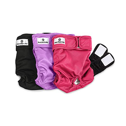Pet Parents® Washable Dog Diapers (3pack) + Extendrs® of Durable Doggie Diapers, Premium Dog Diapers Female (X-Large, Princess) - size: X-Large (26-35")
